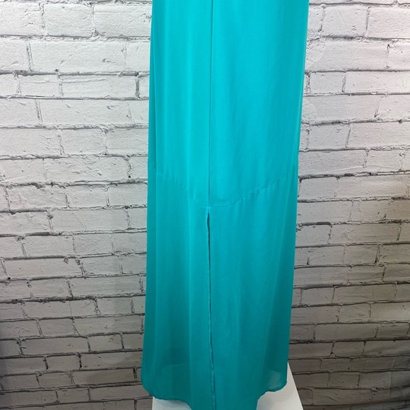 Gianni Bini Teal Blue Sheath Dress Maxi Dress size 8 Demur - Picture 6 of 11